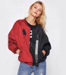 Urban Graphic Printed Oversized Sport Jacket