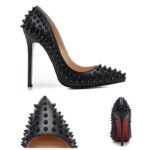 Riveted Patent Leather Stiletto Pumps
