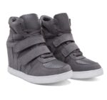 Chic Hidden Heel Vegan Leather Sneakers