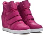 Chic Hidden Heel Vegan Leather Sneakers