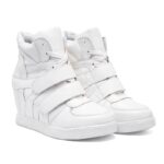 Chic Hidden Heel Vegan Leather Sneakers