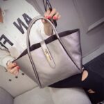 Leopard Lined Vegan Leather Shoulder Bag