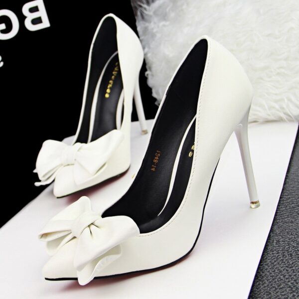 Ribbon Detail Pointed Stiletto Heels 5 875