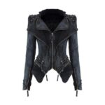 Edgy Rivet Detail Denim Jacket