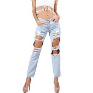 Distressed Ripped Jeans in 3 Colors