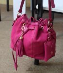 Ruched Vegan Wristlet Arm Bag with Tassel