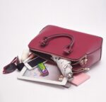 Stylish Vegan Leather Zipper Shoulder Bag