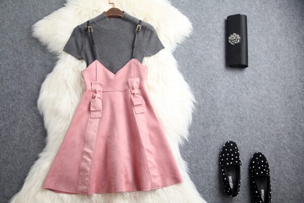 Cozy Powder Pink Two-Piece Fisherman Neck Set 4 313