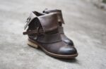 Timeless Nubuck Leather Buckle Ankle Boots
