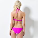 Pink Striped Strappy Bikini