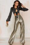 Tie-Front Batwing Sleeve Crop Top