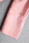 Pink Suede Long Contrast Jacket