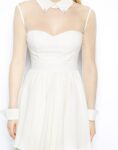 Romantic White Chiffon Graduation Dress