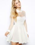 Romantic White Chiffon Graduation Dress