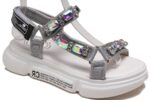 Chunky Platform Crystal Embellished Retro Sandals