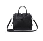 Croc-Embossed Vegan Leather Chain Strap Bag