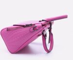 Croc-Embossed Vegan Leather Chain Strap Bag