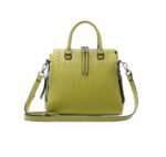 Croc-Embossed Vegan Leather Chain Strap Bag