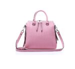 Croc-Embossed Vegan Leather Chain Strap Bag