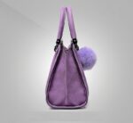 Elegant Plush Nubuck Shoulder & Hand Bag