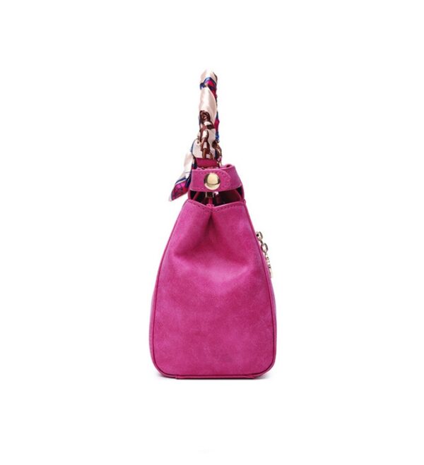 Scarf Detail Soft Leather Handbag 3 480