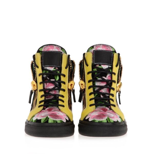 Eclectic Vintage Embroidered Leather Sneakers 3 645