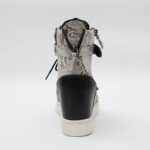Edgy Snake Print Hidden Heel Sneakers