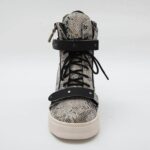 Edgy Snake Print Hidden Heel Sneakers