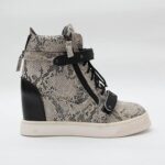 Edgy Snake Print Hidden Heel Sneakers