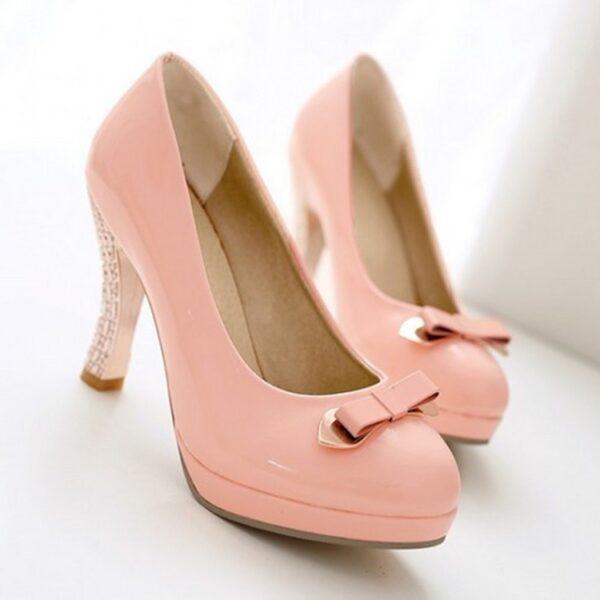 Bow Detail Patent Leather Pumps 2 736