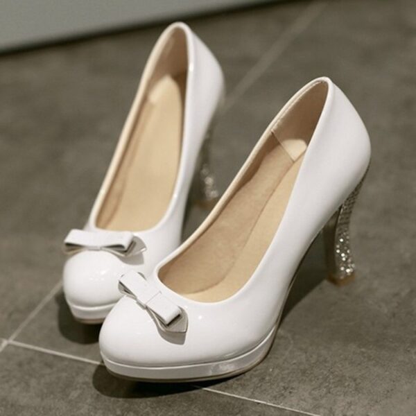 Bow Detail Patent Leather Pumps 4 736