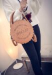 Elegant Round Soft Faux Leather Handbag