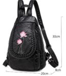Enchanting Embroidered Vegan Leather Backpack