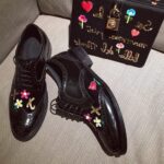 Timeless Lace-Up Embellished Leather Oxfords