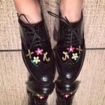 Timeless Lace-Up Embellished Leather Oxfords