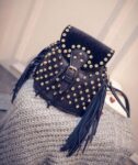 Rebellious Studded Fringe Mini Backpack