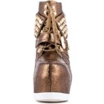 Bronze Platform Ankle Boots