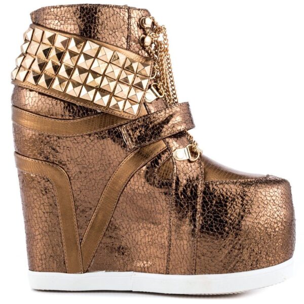 Bronze Platform Ankle Boots 3 63