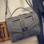 Studded Matte Leather Bag