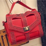 Studded Matte Leather Bag