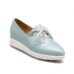 Hidden Heel Lace-Up Leather Shoes