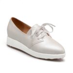 Hidden Heel Lace-Up Leather Shoes