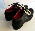 Black Metal-Embellished Patent Oxford Shoes