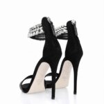 Sparkling Slim Heel Crystal Embellished Sandals