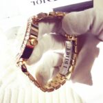 Luxury Gold Rhinestone Leopard Strap Women's Watch