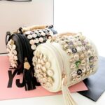 Elegant Genuine Leather Cylinder Shoulder Bag