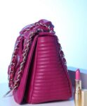 Chain-Collar Detailed Genuine Leather Shoulder Bag