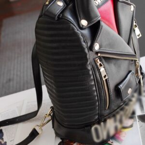 Jacket-Style Genuine Leather Backpack