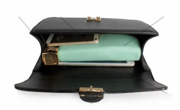 Studded Chain Detail Vegan Leather Clutch Bag 2 368
