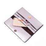 Elegant Lock Detail Genuine Leather Top Handle Bag